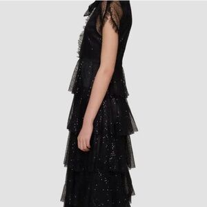 Elegant Black Tiered Dress